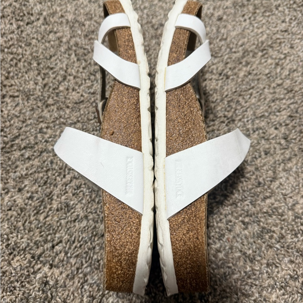 Birkenstock White Double Strap Sandals - Picture 5 of 6